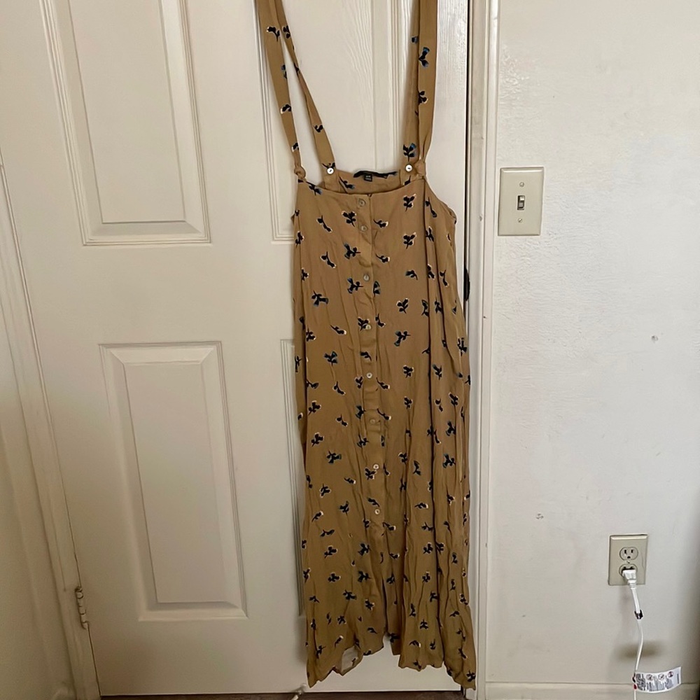 Floral Overalls Skirt